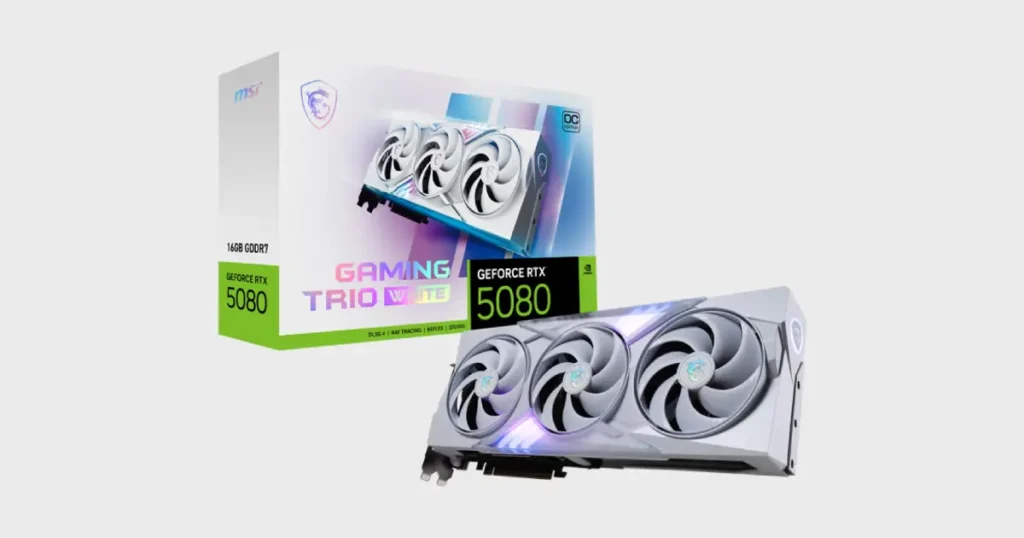 MSI GeForce RTX 5080 16GB GDDR7 Gaming Trio OC White Specifications