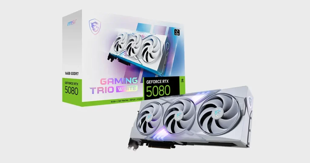 MSI GeForce RTX 5080 16GB GDDR7 Gaming Trio White  Specifications