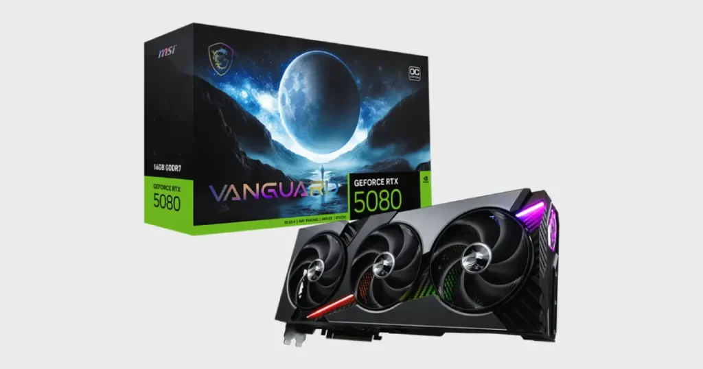 MSI GeForce RTX 5080 16GB GDDR7 Vanguard OC Specifications: