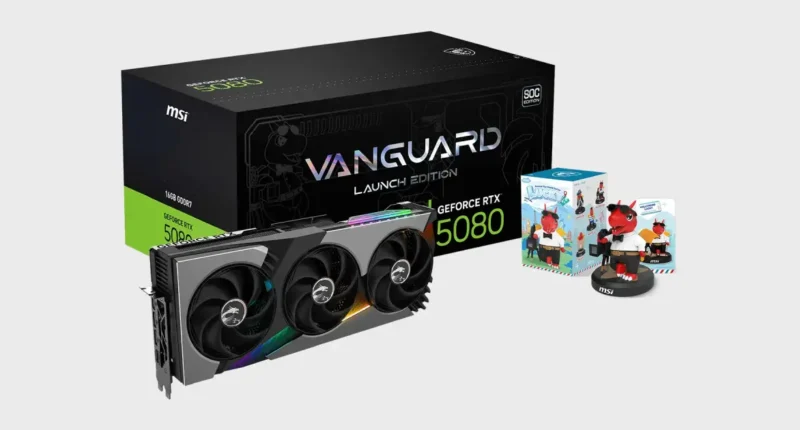 MSI GeForce RTX 5080 16GB GDDR7 Vanguard SOC Launch Edition